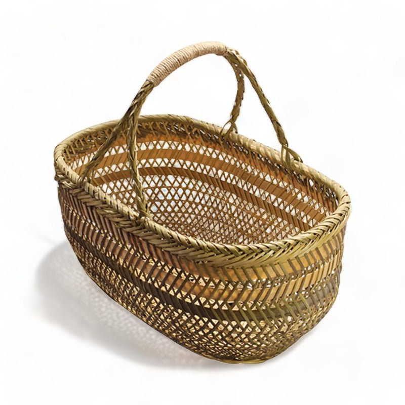 Rattan storage basket