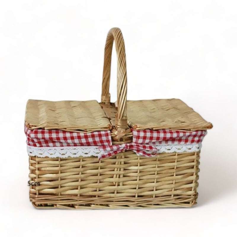 Rectangular wicker basket